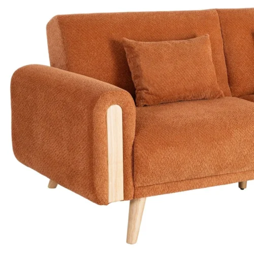 Canapé convertible bouclé terre cuite Ixia 218 cm — vue 7