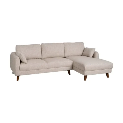 Canapé d'angle beige têtières relevables Ixia 240 cm — vue 2