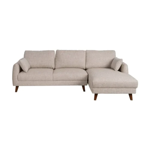 Canapé d'angle beige têtières relevables Ixia 240 cm — vue 3