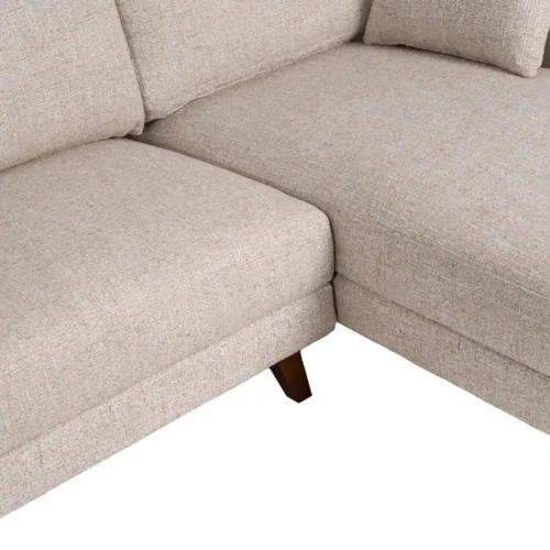 Canapé d'angle beige têtières relevables Ixia 240 cm — vue 6
