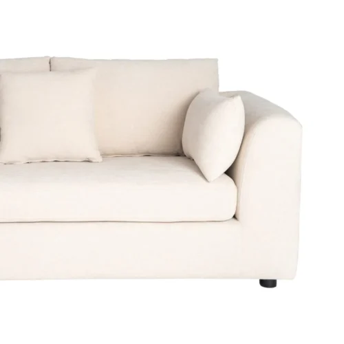Canapé d'angle chenille crème méridienne réversible Ixia 260 cm — vue 10