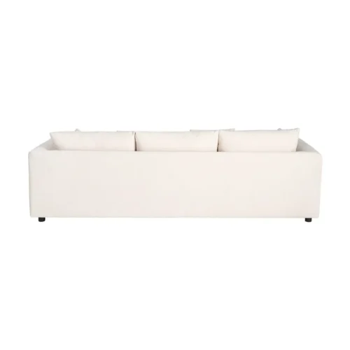 Canapé d'angle chenille crème méridienne réversible Ixia 260 cm — vue 6