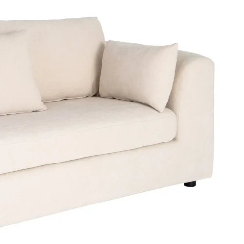 Canapé d'angle chenille crème méridienne réversible Ixia 260 cm — vue 7