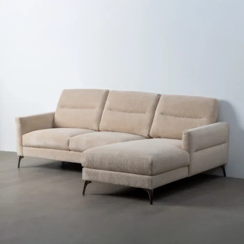Canapé d'angle crème têtières relevables Ixia 238 cm — vue 2