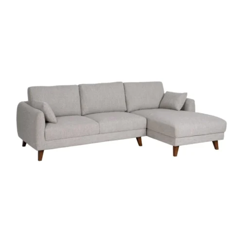 Canapé d'angle gris têtières relevables Ixia 240 cm — vue 2
