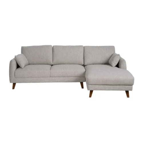 Canapé d'angle gris têtières relevables Ixia 240 cm — vue 3