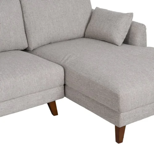 Canapé d'angle gris têtières relevables Ixia 240 cm — vue 6