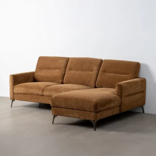 Canapé d'angle marron têtières relevables Ixia 238 cm — vue 2