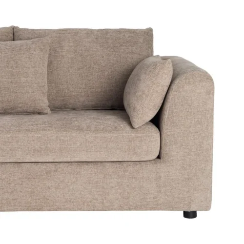 Canapé d'angle taupe réversible tissu chenille Ixia 260 cm — vue 10