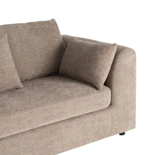 Canapé d'angle taupe réversible tissu chenille Ixia 260 cm — vue 7
