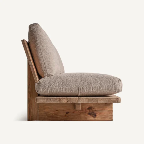 Canapé Givry bois de pin recyclé marron Vical Home — vue 3