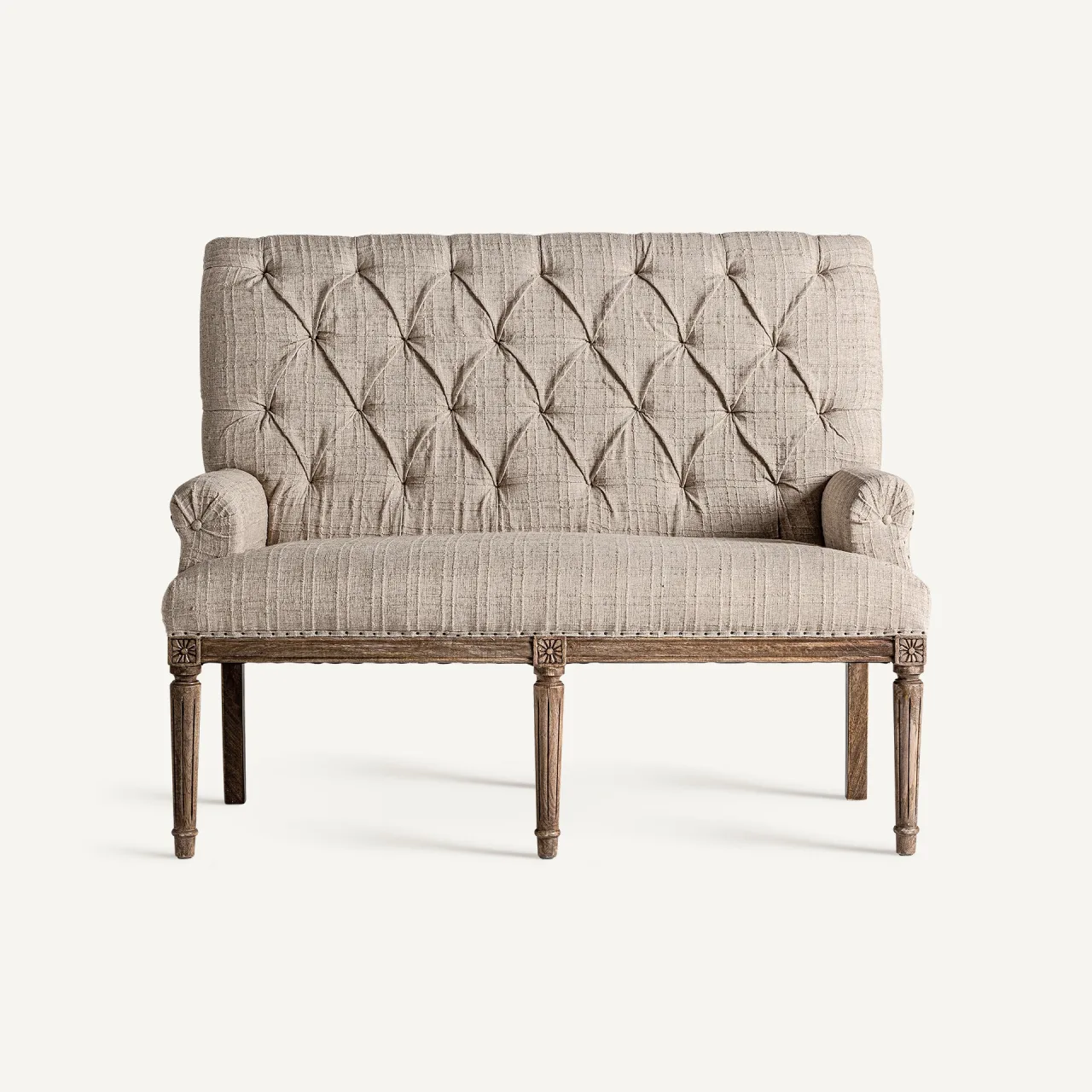 Canapé Hestroff bois de manguier et taupe Vical Home