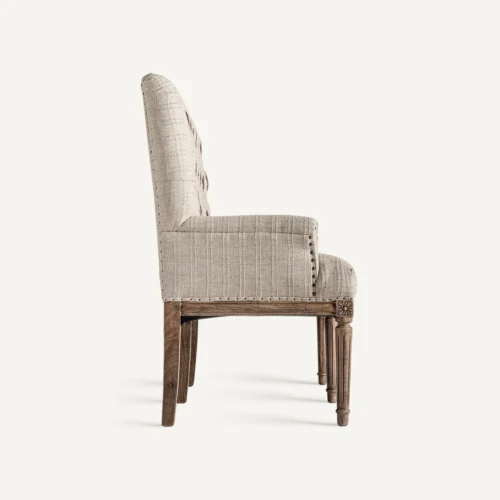 Canapé Hestroff bois de manguier et taupe Vical Home — vue 3
