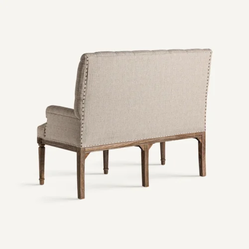 Canapé Hestroff bois de manguier et taupe Vical Home — vue 4