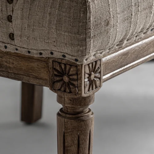 Canapé Hestroff bois de manguier et taupe Vical Home — vue 5