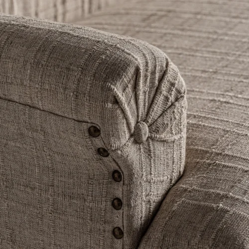 Canapé Hestroff bois de manguier et taupe Vical Home — vue 6