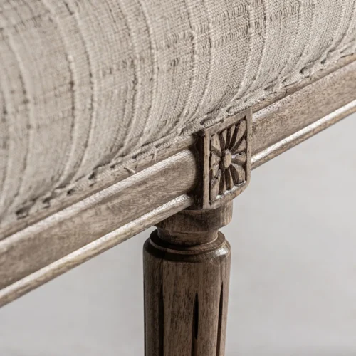 Canapé Hestroff bois de manguier et taupe Vical Home — vue 8