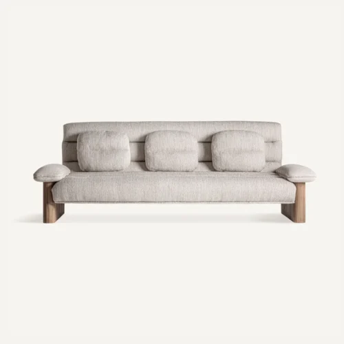 Canapé Jacquard orme marron et beige 235 cm Vical Home