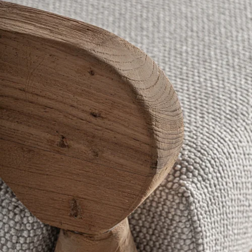 Canapé Jodphur blanc et marron naturel Vical Home — vue 5