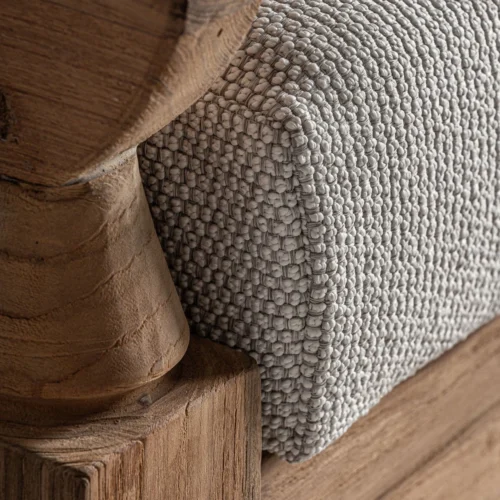 Canapé Jodphur blanc et marron naturel Vical Home — vue 6