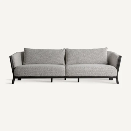 Canapé Nara blanc et noir chiné 254 cm Vical Home