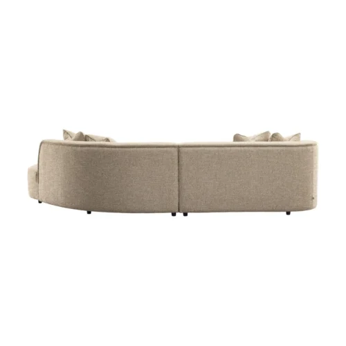 Canapé Romero sand tweed ottomane droite ignifugé Richmond Interiors — vue 4