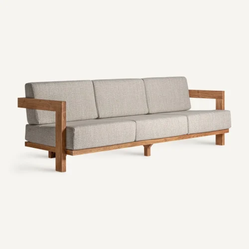 Canapé Testa teck recyclé et blanc Vical Home — vue 2