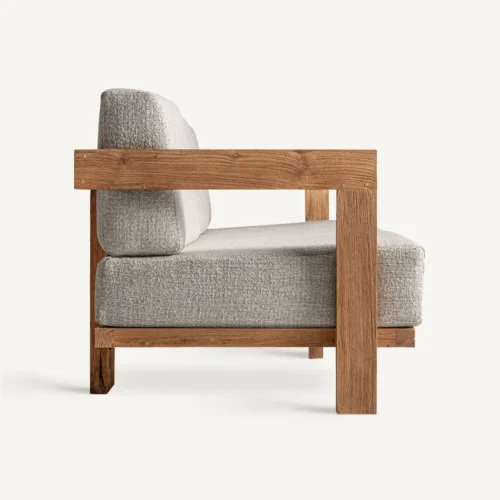 Canapé Testa teck recyclé et blanc Vical Home — vue 3