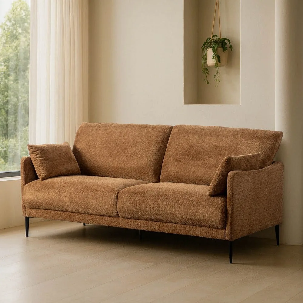 Canapé tissu suédine brun Ixia 191 cm