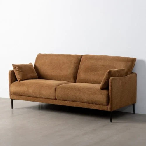 Canapé tissu suédine brun Ixia 191 cm — vue 2