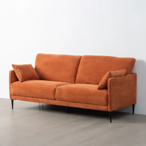 Canapé tissu suédine terre cuite Ixia 191 cm — vue 2