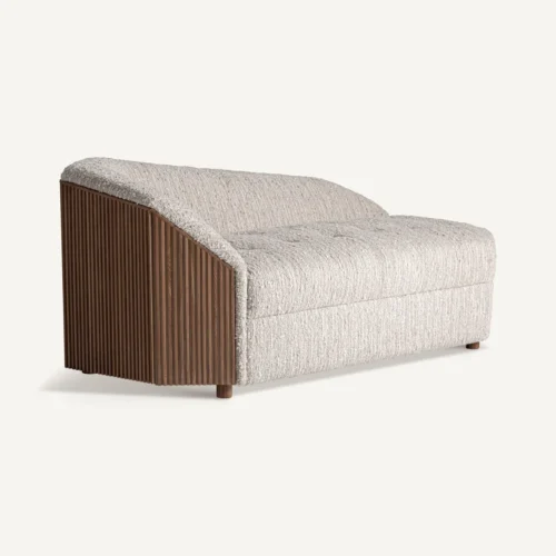 Canapé Windek beige et chêne Vical Home — vue 2