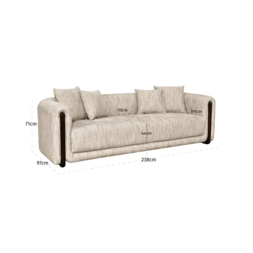 Canapé Winslov natural softweave ignifugé Richmond Interiors — vue 7