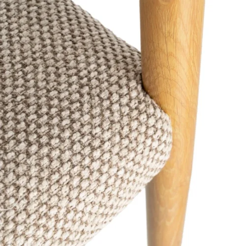 Chaise avec accoudoirs métal dossier similicuir Ixia 50 cm — vue 5