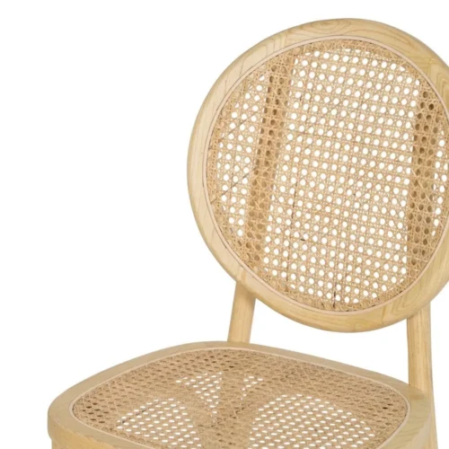 Chaise bois d'orme assise et dossier rotin Ixia 44,5 cm — vue 6