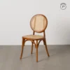 chaise bois d orme assise et dossier rotin ixia 44 5 cm miel 1