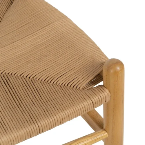 Chaise bois d'orme assise rotin Ixia 56 cm — vue 8