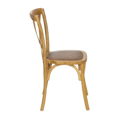 Chaise bois d'orme et rotin Ixia 50 cm — vue 3