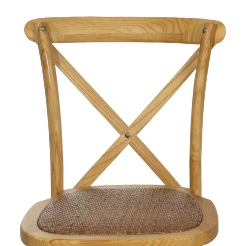 Chaise bois d'orme et rotin Ixia 50 cm — vue 5