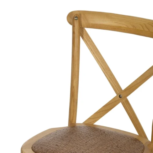 Chaise bois d'orme et rotin Ixia 50 cm — vue 6