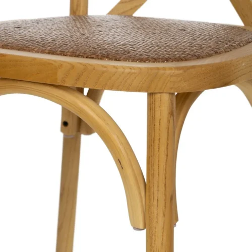 Chaise bois d'orme et rotin Ixia 50 cm — vue 8