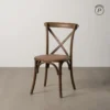 chaise bois d orme et rotin ixia 50 cm marron 1