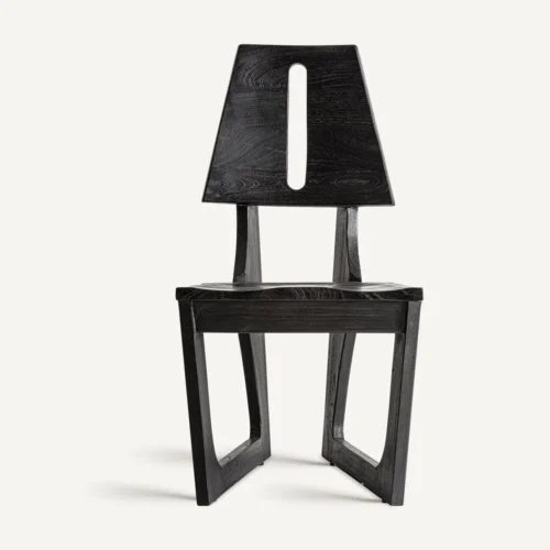 Chaise bois de teck noir Vical Home — vue 2