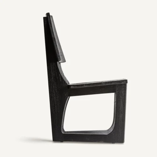 Chaise bois de teck noir Vical Home — vue 3