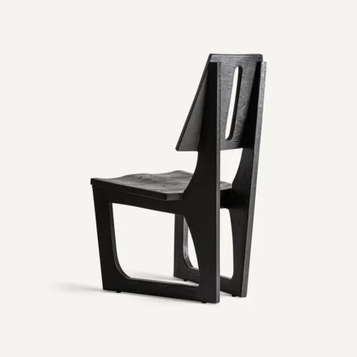 Chaise bois de teck noir Vical Home — vue 4