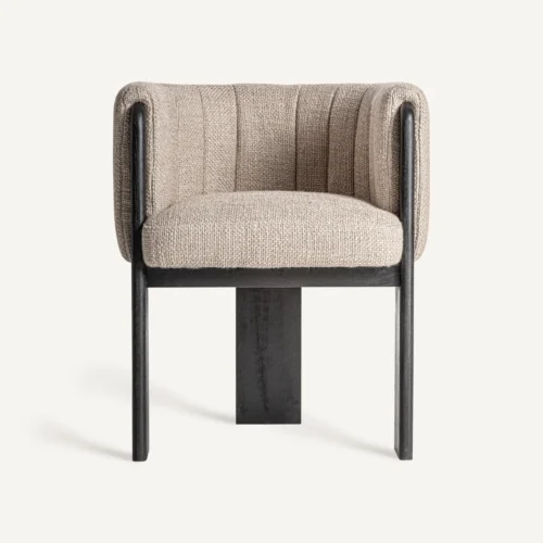 Chaise Cluny beige chiné et chêne noir Vical Home — vue 2