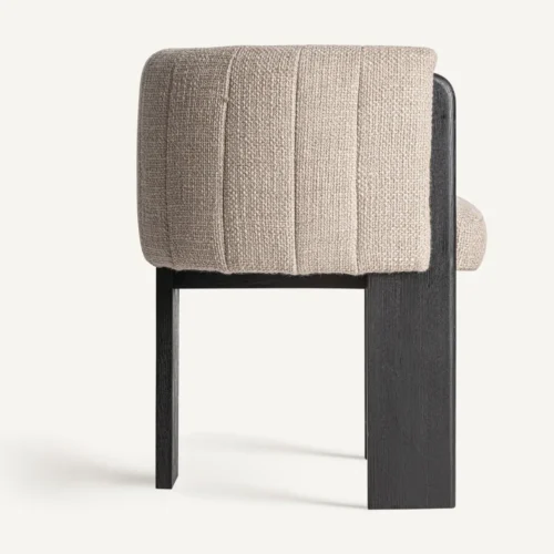 Chaise Cluny beige chiné et chêne noir Vical Home — vue 3