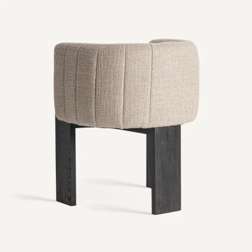 Chaise Cluny beige chiné et chêne noir Vical Home — vue 4