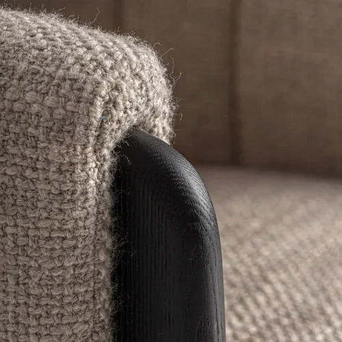 Chaise Cluny beige chiné et chêne noir Vical Home — vue 5