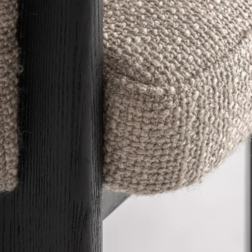 Chaise Cluny beige chiné et chêne noir Vical Home — vue 6